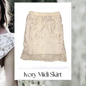 Ivory Midi Skirt